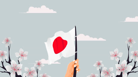 Handgezeichnete-Bewegungsgrafik-Zum-Gründungstag-Japans
