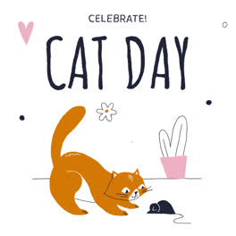 Motion-Graphic-of-Flat-international-cat-day-instagram-stories-collection