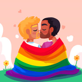 Bewegungsgrafik-Der-Flachen-LGBT-Illustration-Zum-Pride-Month