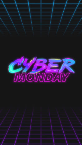 Gráfico-En-Movimiento-De-Letras-De-Neón-Degradado-Cyber-Monday