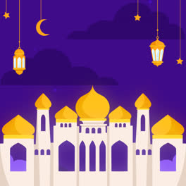 Motion-Graphic-of-Flat-background-for-islamic-eid-al-fitr-celebration