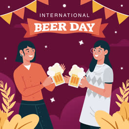 Gráfico-En-Movimiento-De-La-Ilustración-Plana-Del-Día-Internacional-De-La-Cerveza