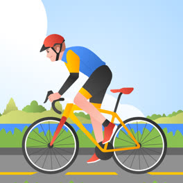 Motion-Graphic-of-Gradient-bike-race-illustration