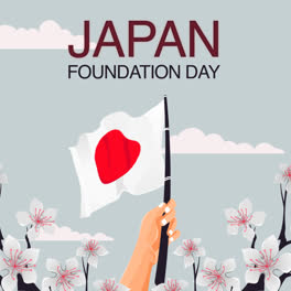 Gráfico-En-Movimiento-Del-Día-De-La-Fundación-Dibujado-A-Mano-En-Japón