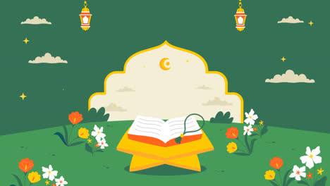 Motion-Graphic-of-Flat-background-for-islamic-ramadan-celebration