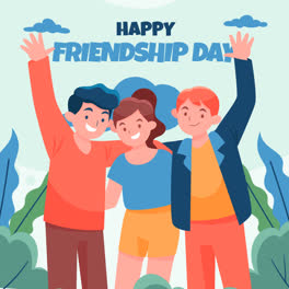 Motion-Graphic-of-Flat-background-for-international-friendship-day-celebration