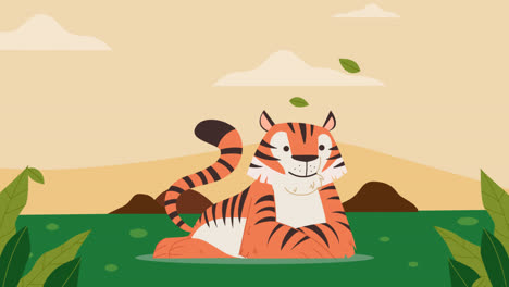 Motion-Graphic-of-Flat-background-for-international-tiger-day-awareness