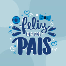 Motion-Graphic-of-Flat-text-illustration-for-brazilian-father's-day-celebration