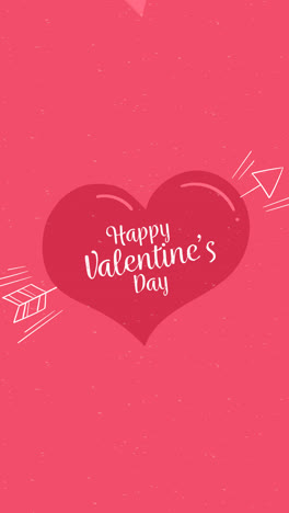 Motion-Graphic-of-Gradient-pink-shades-heart-for-valentine's-day-background