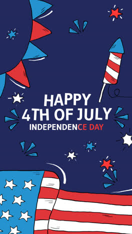 Motion-Graphic-of-Hand-drawn-4th-of-july---independence-day-illustration