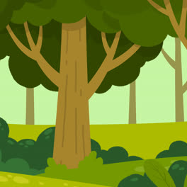 Motion-Graphic-of-Hand-drawn-flat-design-forest-landscape