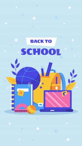 Motion-Graphic-of-Flat-illustration-for-back-to-school-season