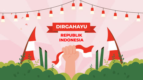 Gráfico-En-Movimiento-De-Fondo-Plano-Para-La-Celebración-Del-Día-De-La-Independencia-De-Indonesia