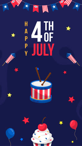 Motion-Graphic-of-Flat-background-for-american-4th-of-july-celebration