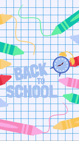 Motion-Graphic-of-Flat-back-to-school-background-with-crayons