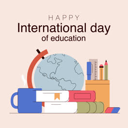 Motion-Graphic-of-Flat-international-day-of-education-illustration