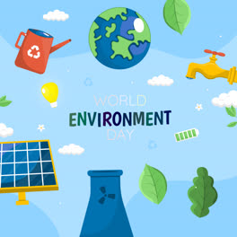 Motion-Graphic-of-Flat-background-for-world-environment-day-celebration