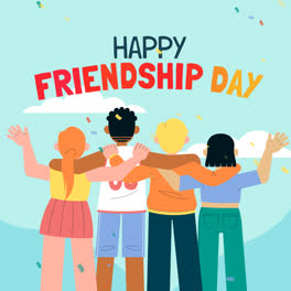 Motion-Graphic-of-Flat-background-for-international-friendship-day-celebration