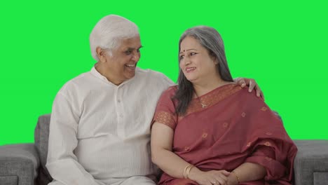 Happy-Old-Indian-couple-smiling-Green-screen