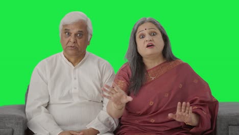 Angry-Indian-old-couple-shouting-at-someone-Green-screen