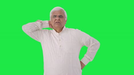 Indian-old-man-watching-something-shocking-Green-screen