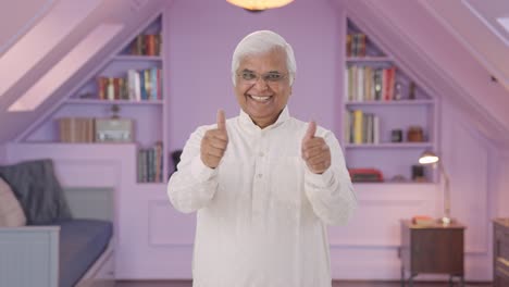 Happy-Indian-old-man-showing-thumbs-up