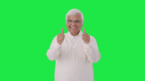 Indian-old-man-showing-thumbs-up-Green-screen