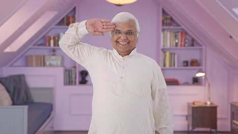 Happy-Indian-old-man-saluting