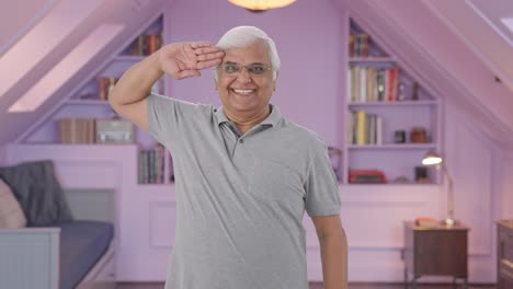 Happy-Indian-old-man-saluting