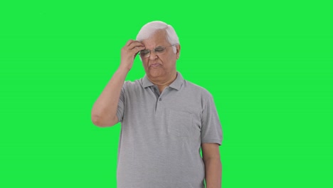 Stressed-and-tensed-Indian-old-man-Green-screen