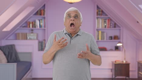 Sick-Indian-old-man-having-an-Asthma-attack