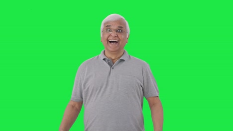 Happy-Indian-old-man-getting-a-surprise-Green-screen