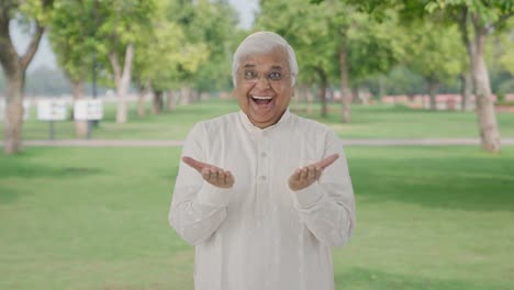 Indian-old-man-getting-a-big-surprise-in-park