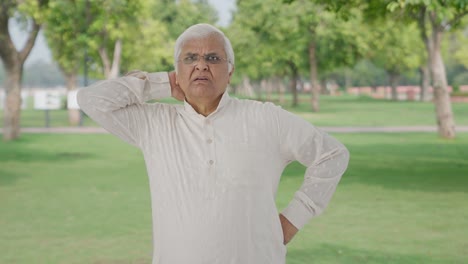 Indian-old-man-watching-something-shocking-in-park