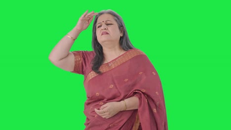 Confused-Indian-old-woman-looking-for-someone-Green-screen