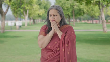 Sad-Indian-old-woman-saw-something-shocking-in-park