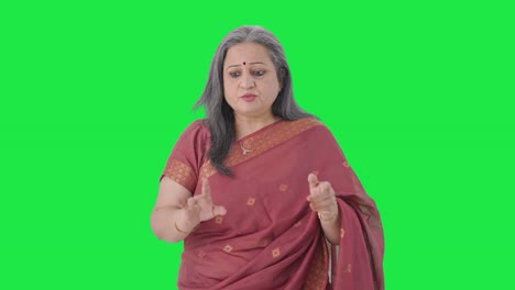 Angry-Indian-old-woman-shouting-Green-screen