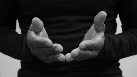 praying-to-god-with-hands-together-on-white-background-with-people-stock-video-stock-footage