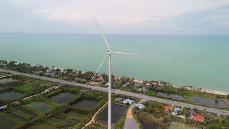 Coastal-Wind-Turbine-Farm-in-Thailand-Songkhla-District,-South-East-Asia-Green-Clean-Energy-Transition