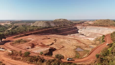 Drone-view-of-gold-extraction-area-in-Paconé,-Brazil