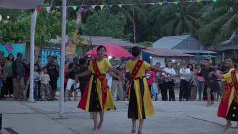 Cultural-warrior-demonstration,-performing-dancers,-event-ceremony