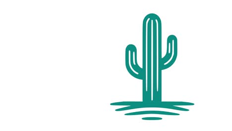 Animation-of-a-cactus-that-appears-and-disappears-in-a-loop