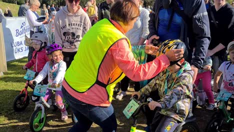 Children-are-getting-medals-and-rewards-after-bicycle-race