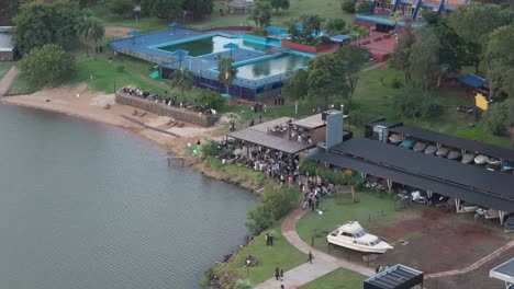 Aerial-View-Of-El-Pontón-Bar-In-Posadas-City