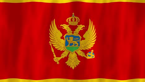 Montenegro-Europa-Flagge-Land-Animation-3d-Symbol-Design-Wehend-Im-Wind-Bewegung-National-Patriotismus-Welt-Kultur-Emblem-Banner-Rot-Gelb