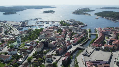 Scenic-Waterfront-Fishing-Village-Of-Strömstad-In-Bohuslan-On-The-West-Coast-Of-Sweden