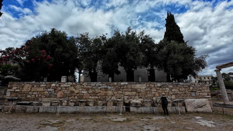 Weitläufige-Aussicht-Auf-Das-Antike-Römische-Forum-In-Athen