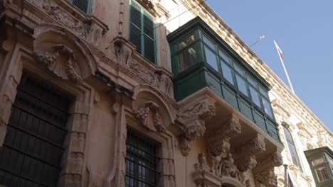 A-low-angle-shot-of-the-Ventura-Building-in-Valletta,-Malta