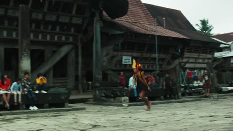 Stone-jumping-participation,-iconic,-famous-Indonesian-sport,-Nias-Island