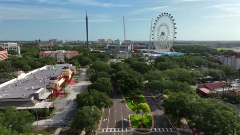 Centro-De-Convenciones-Del-Condado-De-Orange-Con-Noria-En-Orlando,-Florida